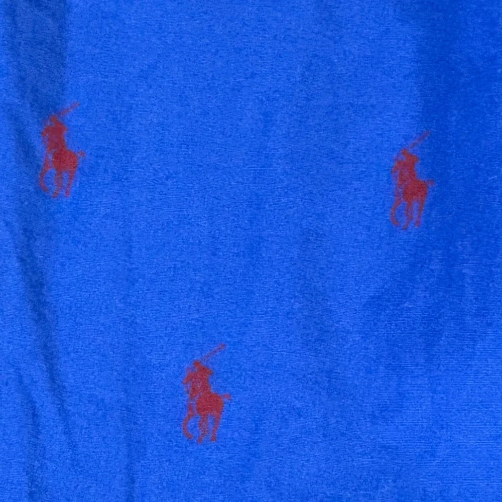 Polo Ralph Lauren Pajama Pants Mens Large Blue AOP Red Pony Logo Print Lounge